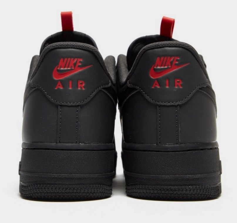 dark grey and red air force 1